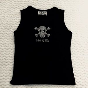 💋SKULL EASY RIDERS CROP TOP💋